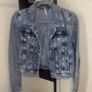 Free People Blue Jean Jacket